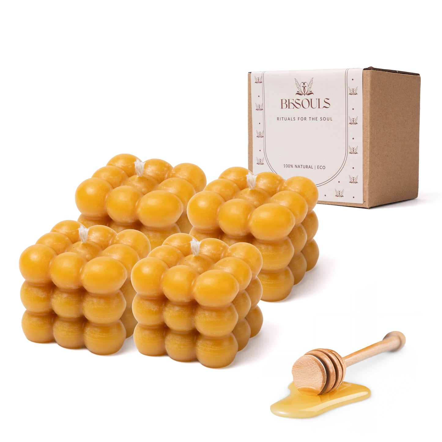 Pack 4 Bubbles Velas Decorativas (Cera de Abeja 100%)